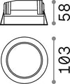 Faretto-A-Incasso-Basic-Fi-Alluminio-Bianco-Led-10W-3000K-D10,3Cm