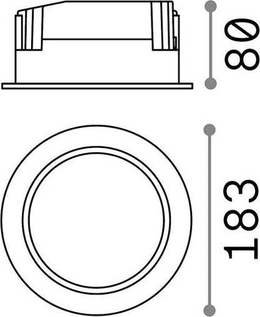 Faretto-A-Incasso-Basic-Fi-Alluminio-Bianco-Led-30W-3000K-Luce-Calda