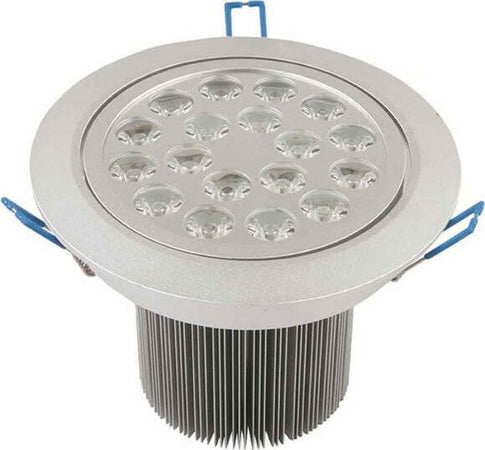 Faretto A Led 18w Ad Da Incasso Orientabile Spot Luce A Molle Con Alette Driver Illuminazione/Illuminazione per interni/Luci da incasso Trade Shop italia - Napoli, Commerciovirtuoso.it