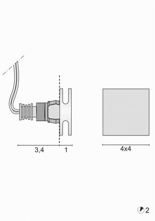 Faretto a LED biemissione Egoluce Trim Quadro