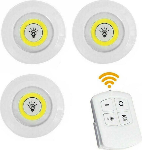 Faretto-A-Led-Cob-Luce-Bianca-3-Faretti-Con-Telecomando-Casa-Cucina-Negozio-Gloriashoponline