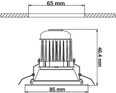 Faretto A Led Da 3 Watt Da Incasso A Molla Con Alette Luce Fredda Illuminazione/Illuminazione per interni/Luci da incasso Trade Shop italia - Napoli, Commerciovirtuoso.it