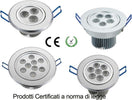 Faretto A Led Da Incasso Luce Calda O Fredda Per Controsoffitte In Cartongesso Illuminazione/Lampadine/Lampadine a LED Trade Shop italia - Napoli, Commerciovirtuoso.it