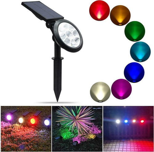 Faretto A Led Rgb Da Giardino Picchetto Con Pannello Solare Crepuscolare Wg-092 Articoli da Giardino > Illuminazione da esterno > Faretti da esterno Trade Shop italia - Napoli, Commerciovirtuoso.it