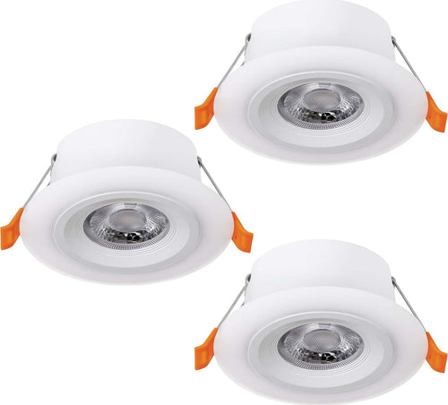 Faretto-Ad-Incasso-Contemporaneo-Calonge-Policarbonato-Bianco-3-Luci-Led-4,8W