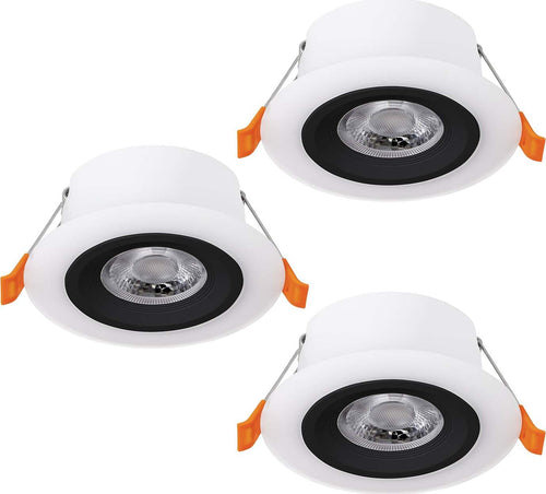 Faretto-Ad-Incasso-Contemporaneo-Calonge-Policarbonato-Nero-3-Luci-Led-4,8W