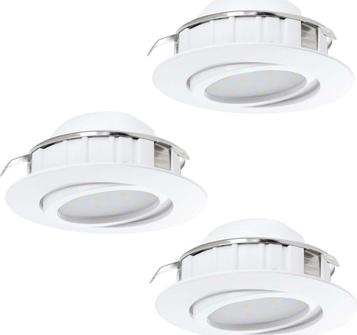 Faretto-Ad-Incasso-Contemporaneo-Pineda-In-Policarbonato-Bianco-3-Luci-Led-4,9W