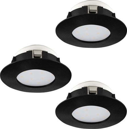 Faretto-Ad-Incasso-Contemporaneo-Pineda-Policarbonato-Nero-3-Luci-Led-4,9W