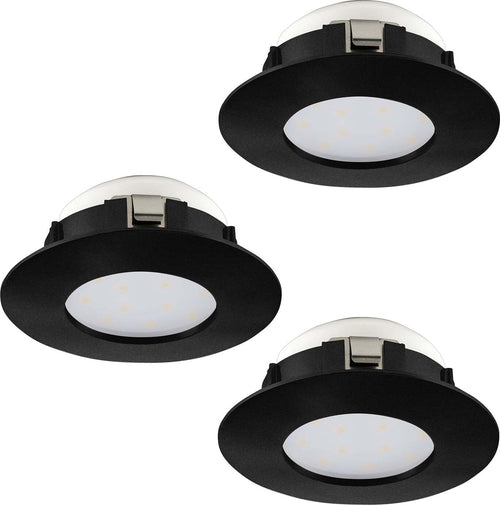 Faretto-Ad-Incasso-Contemporaneo-Pineda-Policarbonato-Nero-3-Luci-Led-4,9W
