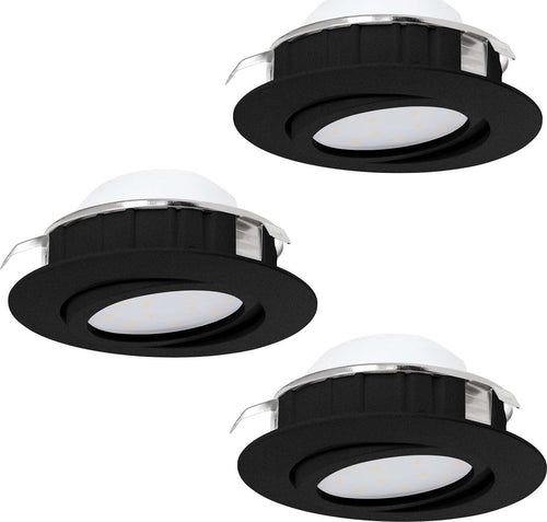 Faretto-Ad-Incasso-Contemporaneo-Pineda-Policarbonato-Nero-3-Luci-Led-5,5W