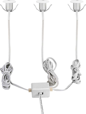 Faretto-Ad-Incasso-Moderno-Chango-In-Alluminio-Bianco-3-Luci-Led-1W-3000K