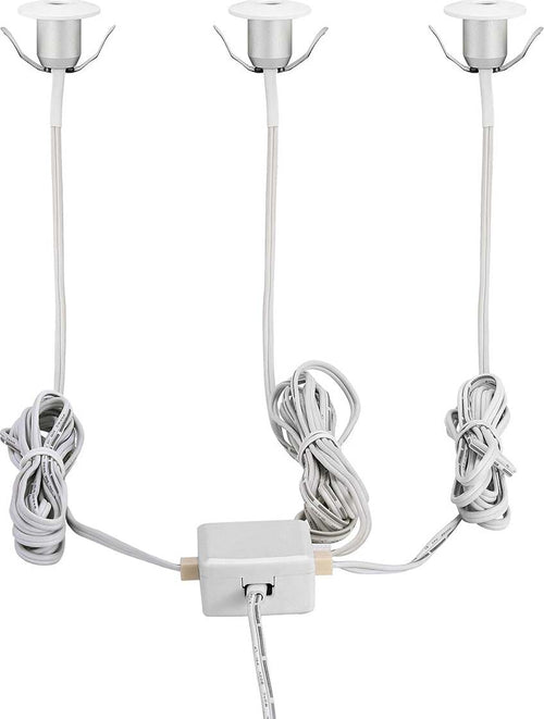 Faretto-Ad-Incasso-Moderno-Chango-In-Alluminio-Bianco-3-Luci-Led-1W-3000K