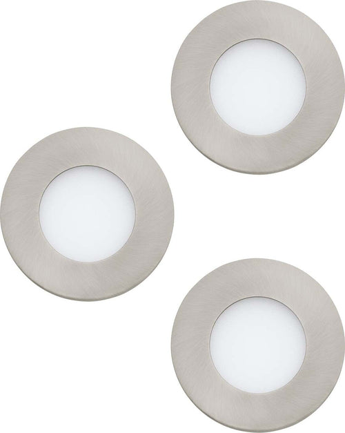 Faretto-Ad-Incasso-Moderno-Fueva-1-In-Metallo-Nichel-Satinato-3-Luci-Led-2,8W