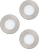 Faretto-Ad-Incasso-Moderno-Fueva-1-In-Metallo-Nichel-Satinato-3-Luci-Led-2,8W