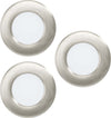 Faretto-Ad-Incasso-Moderno-Fueva-5-Acciaio-Nichel-Satinato-3-Luci-Led-2,7W