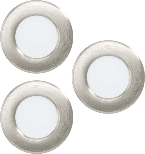 Faretto-Ad-Incasso-Moderno-Fueva-5-Acciaio-Nichel-Satinato-3-Luci-Led-2,7W