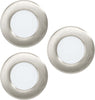 Faretto-Ad-Incasso-Moderno-Fueva-5-Acciaio-Nichel-Satinato-3-Luci-Led-2,7W