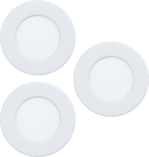 Faretto-Ad-Incasso-Moderno-Fueva-5-In-Acciaio-Bianco-3-Luci-Led-2,7W-3000K