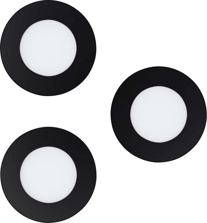 Faretto-Ad-Incasso-Moderno-Fueva-Z-In-Acciaio-Nero-3-Luci-Led-2,8W-2700-6500K