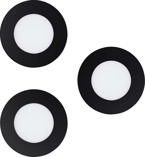 Faretto-Ad-Incasso-Moderno-Fueva-Z-In-Acciaio-Nero-3-Luci-Led-2,8W-2700-6500K