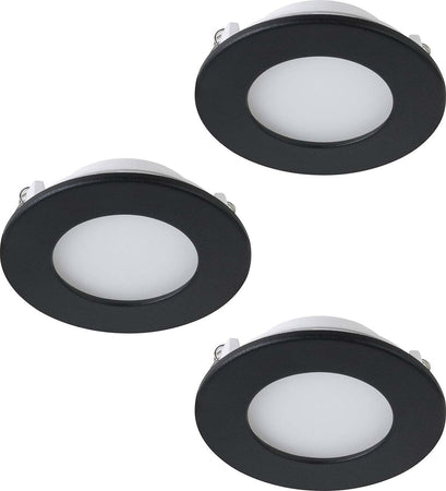 Faretto-Ad-Incasso-Moderno-Fueva-Z-In-Acciaio-Nero-3-Luci-Led-2,8W-2700-6500K