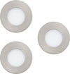 Faretto-Ad-Incasso-Moderno-Fueva-Z-In-Acciaio-Nichel-Satinato-3-Luci-Led-2,8W
