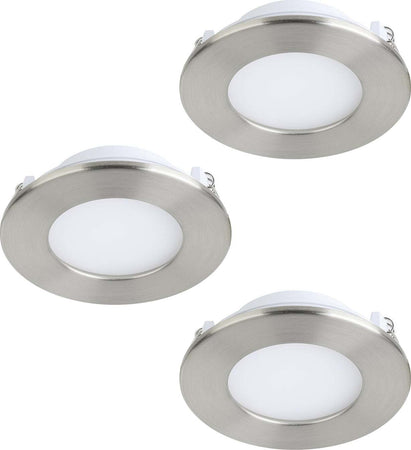 Faretto-Ad-Incasso-Moderno-Fueva-Z-In-Acciaio-Nichel-Satinato-3-Luci-Led-2,8W