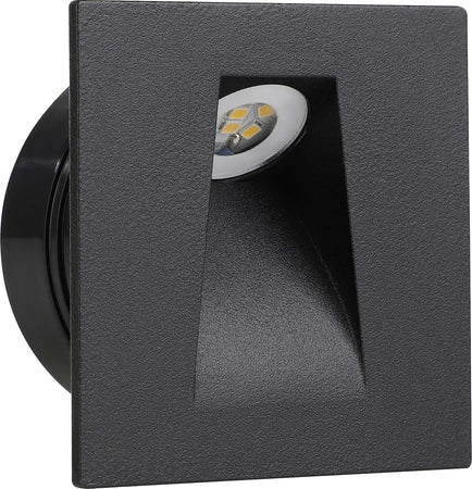 Faretto-Ad-Incasso-Moderno-Mecinos-In-Acciaio-Nero-Led-Integrato-2W-3000K