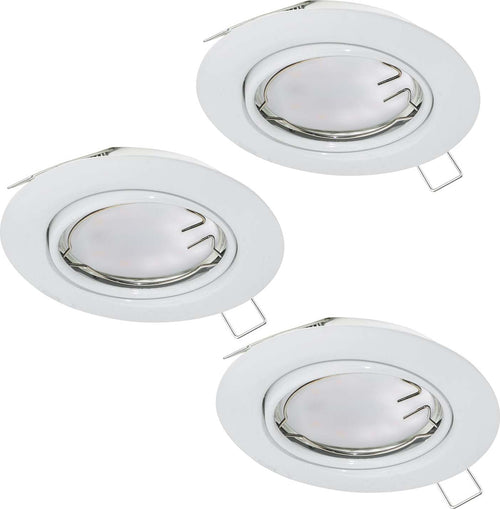 Faretto-Ad-Incasso-Moderno-Peneto-In-Acciaio-Bianco-3-Luci-Gu10-4,6W