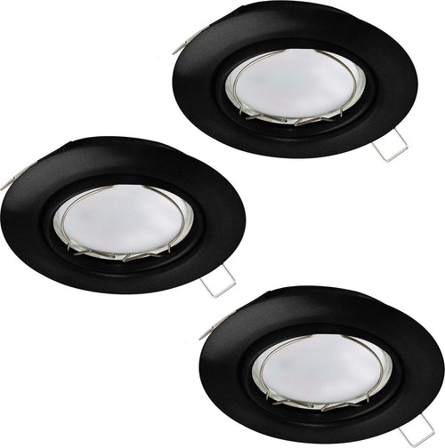 Faretto-Ad-Incasso-Moderno-Peneto-In-Acciaio-Nero-3-Luci-Gu10-4,6W