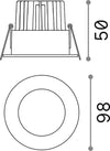 Faretto-Ad-Incasso-Moderno-Room-65-Alluminio-Bianco-Led-8W-3000K-Luce-Calda