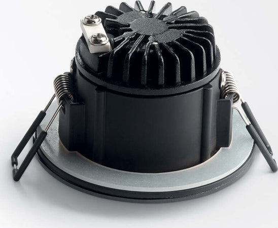 Faretto-Ad-Incasso-Moderno-Room-65-Alluminio-Nero-Led-8W-3000K-Luce-Calda