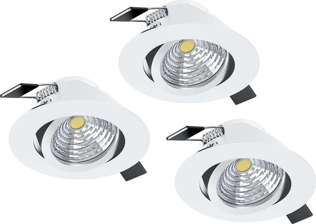 Faretto-Ad-Incasso-Moderno-Saliceto-In-Alluminio-Bianco-3-Luci-Led-6W-4000K