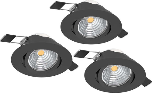 Faretto-Ad-Incasso-Moderno-Saliceto-In-Alluminio-Nero-3-Luci-Led-6W-2700K
