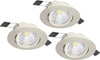 Faretto-Ad-Incasso-Moderno-Saliceto-In-Alluminio-Nichel-Satinato-3-Luci-Led-6W