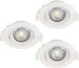 Faretto-Ad-Incasso-Moderno-Sartiano-Policarbonato-Bianco-3-Luci-Led-4,6W