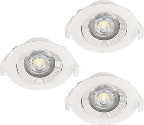 Faretto-Ad-Incasso-Moderno-Sartiano-Policarbonato-Bianco-3-Luci-Led-4,6W