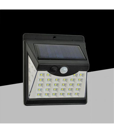 Faretto Applique Led A Parete Con Pannello Solare Luce Calda 3000k Ip65 So-a3-c