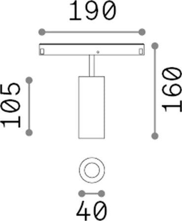 Faretto-Binario-Singolo-Ego-Alluminio-Nero-1-Luce-12W-3000K-Luce-Calda-1-10V