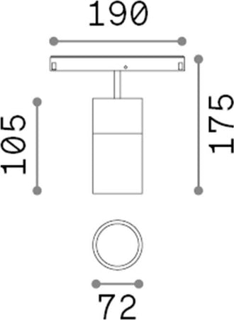 Faretto-Binario-Singolo-On-Off-Ego-Alluminio-Bianco-1-Luce-26W-3000K-Luce-Calda
