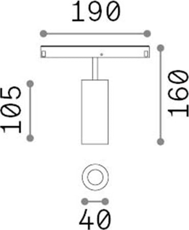 Faretto-Binario-Singolo-On-Off-Ego-Alluminio-Ottone-1-Luce-12W-3000K-Luce-Calda