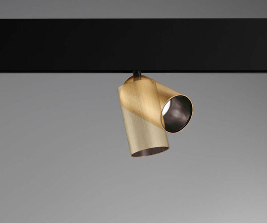Faretto-Binario-Singolo-On-Off-Ego-Alluminio-Ottone-1-Luce-8W-3000K-Luce-Calda