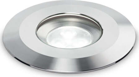 Faretto-Calpestabile-15°-Moderno-Park-Metallo-Cromo-Led-4,8W-4000K-Luce-Naturale