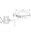 Faretto Calpestabile Incasso Pavimento Led 11 W Ip67 3000k Segnapassi Foro 150mm