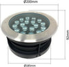 Faretto-Carrabile-Calpestabile-Segnapassi-Da-Terra-18-W-Led-Luce-Calda-Ip67