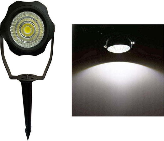 FARETTO-COB-LED-con-PICCHETTO-20W-Lampada-Segnapasso-Esterno-Orientabile-IP65