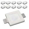*STOCK* n.10 Portafaretti In Gesso Ceramico ad incasso 150x150 con Vetro 40W GU10 IP20 - Eternal Parquet