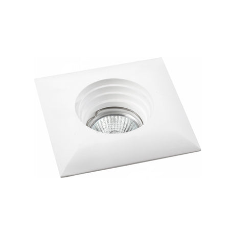 *STOCK* 10 Portafaretti In Gesso Ceramico ad incasso 115x115x41mm foro tondo 35W GU10 IP20