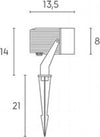 Faretto-Da-Esterno-Moderno-Tube-Alluminio-E-Vetro-Grigio-Led-12W-4000K