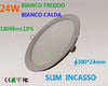 FARETTO DA INCASSO A LED BIANCO FREDDO E BIANCO CALDA 25 W WATT ULTRA SOTTILE  Trade Shop italia - Napoli, Commerciovirtuoso.it